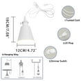 thumbnail image 2 of KAYYELAMP Dimmable Plug in Pendant Light 15 Feet Cord E26 White Switch Base and Metal Shade Simple Design Hanging Lamp for Bedroom Kitchen Counter(No Bulb), 2 of 7