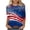 Blue-07, variant on Women American Flag Shirt Plus Size Loose Print Crew Neck Short Sleeve Blouse Fashion Casual Multicolor S-5XL
