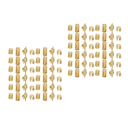 Hemoton 80 pcs  Hair Jewelry For Women Hair Braids Braid Jewelry Accessories Metal Hair Jewelry Dreadlocks Hair Rings For Braids Cuffs Clips