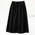 thumbnail image 4 of Bovxnpu Summer Skirts for Women,Maxi Skirt for Women,Women Casual Loose High Waisted Mid Length Pleated Split Button Pocket Skirt, 4 of 5