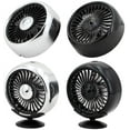 thumbnail image 3 of CHAO (Plata) Ventilador de ventilación de coche USB con luz colorida/ventosa, ventilador de coche USB, mini aire acondicionado de coche, ventilador de clip (ventilador de ventilación, negro), 3 of 5