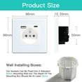 thumbnail image 5 of Wall Socket With Usb And 1 Type C, Ac White With Crystal Glass Panel, Wall Power Strip With Usb(max2.1a), Suitable For Smartphone, Tablet, 5 of 5