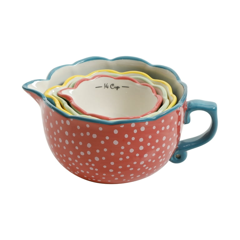 The Pioneer Woman Breezy Blossom 5-Piece Stoneware Measuring Prep