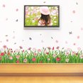 thumbnail image 2 of Calcomanías de pared autoadhesivas de PVC para flores y césped, 2 of 2