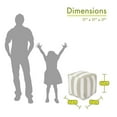 thumbnail image 6 of Majestic Home Goods Vertical Stripe Indoor / Outdoor Fabric Cube Pouf, 6 of 6