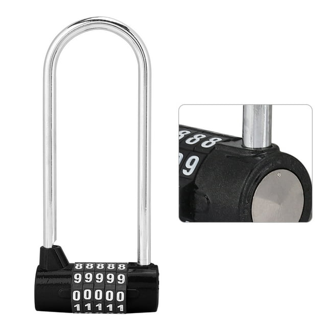 Cergrey Combination PAD-LOCK, Code Lock,Zinc Alloy U-shape Combination Digit Password Code Lock Extra Long Cabinet Door