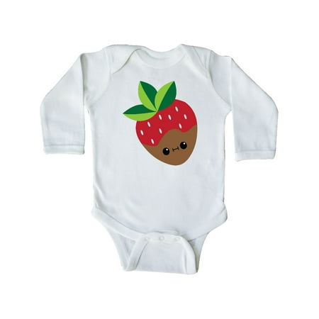 

Inktastic Kawaii Chocolate Strawberry Gift Baby Boy or Baby Girl Long Sleeve Bodysuit