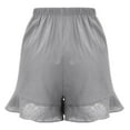 thumbnail image 3 of Patlollav Fashion Womens Plus Size Casual Elastic Waist Pocket Loose Solid Shorts Pants, 3 of 6