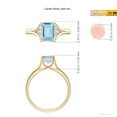 thumbnail image 5 of Angara Natural 1.35 Ct. Aquamarine Solitaire Ring in 14K Yellow Gold for Women (Ring Size: 11.5), 5 of 10