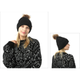 thumbnail image 5 of Chapeau et Gants pour Femmes, Tricots d'Hiver, 2 Pcs, Noir, 5 of 5
