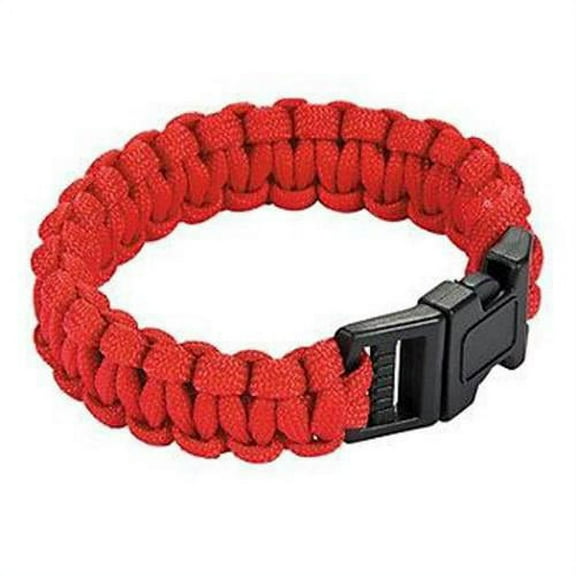 (Lg) Red Paracord Bracelet - Party Favors - 6 Pieces