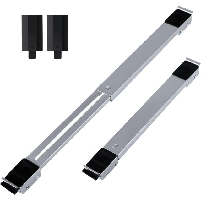 2 Pcs Rouleaux d'Appareils Robustes, Base d'Appareils Robustes Max 27.6 Po, Glisseurs Faciles, Roues de Réfrigérateur pour Déplacer, Machine à Laver, Sécheuses, Meubles (Argent, Roue Blanche Améliorée)