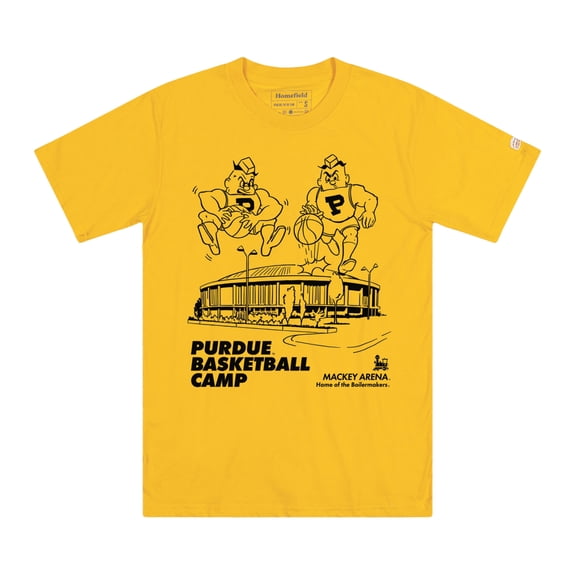 Men's Homefield Gold Purdue Boilermakers Basketball Vintage T-Shirt