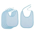 thumbnail image 4 of Baberos Impermeables para Niños perfecl 5 piezas Delantal de Tela Lavable azul 29 * 22 cm, 4 of 8