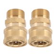 thumbnail image 2 of Adaptador NPT hembra a macho, 2 piezas de cobre puro M22 adaptador de lavadora de alta presión NPT hembra a macho diseño de clase mundial, 2 of 8