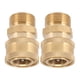 thumbnail image 1 of Adaptador de lavadora hembra a macho, 2 piezas de cobre puro M22 Adaptador de lavadora de alta presión NPT hembra a macho construido para el futuro, 1 of 8