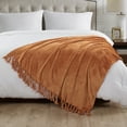 thumbnail image 2 of Home Soft Things Braided Throw - Orange - 50" x 60", 2 of 5