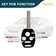 thumbnail image 5 of AKS KEYS Replacement for Honda Remote Case Shell 4 Buttons Compatible with 2003 - 2013 Accord, 2006 - 2013 Civic EX and Hybrid and 2009 - 2013 Pilot. Shell Only, Electronic Board not Included (2), 5 of 6