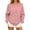 Pink, variant on Women's Sweatshirts Crewneck Off Shoulder Sweatshirt with Pocket Casual Loose Fit Daily Outfits Fall Winter Tops