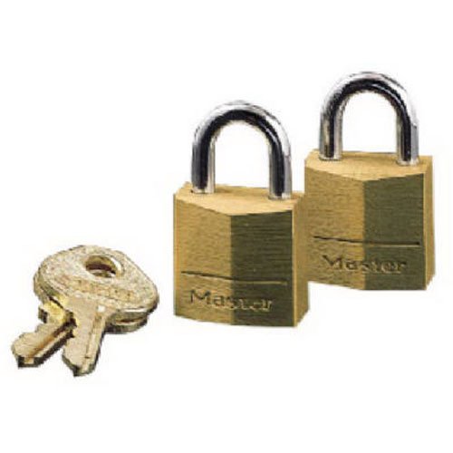 Master Lock 120T Solid Brass Padlocks, 3/4inch body width, 2Pack