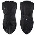 thumbnail image 1 of IMENGL Gilet Rétro Médiéval Vintage Ajusté, Noir 3TG, Taille M-3TG, 1 of 7