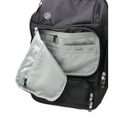 Protege 18 Weekender Travel Backpack with Laptop Pocket and Trolley Sleeve, Black