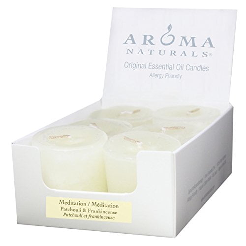 Aroma Naturals Votive Candles with White, Patchouli and Frankincense