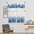 thumbnail image 4 of Kitchen Window Curtains Valance and Tier Set, Blue Ocean Coral Starfish Rod Pocket Tier Curtain Valance Set, Marine Creature Underwater Theme Light Filtering Cafe Curtains for Bedroom Living Room, 4 of 9