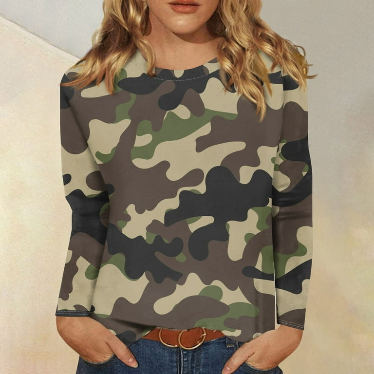 GIPQJK Short Shirts for Women 2024 Vacation Trendy Round Neck