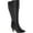Black, variant on BELLA VITA Womens Black Covered Buckle Accent Padded Extra Wide Calf Troy Ii Almond Toe Sculpted Heel Zip-Up Heeled Boots 8 W XWC