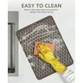 thumbnail image 3 of Bligli 15.7x11.8inch Kitchen Sink Mat, PVC Eco-Friendly Bottom Protector with Fast Drain & Anti-Slip, Clear Gray, 3 of 7