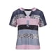 thumbnail image 5 of Fiudx Ofertas Flash Artículos En Oferta Blusa de Manga Corta Informal con Cuello En V y Estampado Suelto para Mujer, 5 of 6