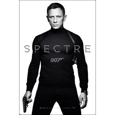 James Bond Spectre 007 Spy Film Movie Series Daniel Craig Black And White Teaser Poster - 24x36