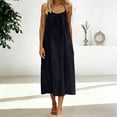 thumbnail image 2 of vigerkar Backless Dresses for Women Open Back Halter Maxi Dress Sleeveless Long Lounge Dress Spring Lounge Dresses (Black, M), 2 of 7