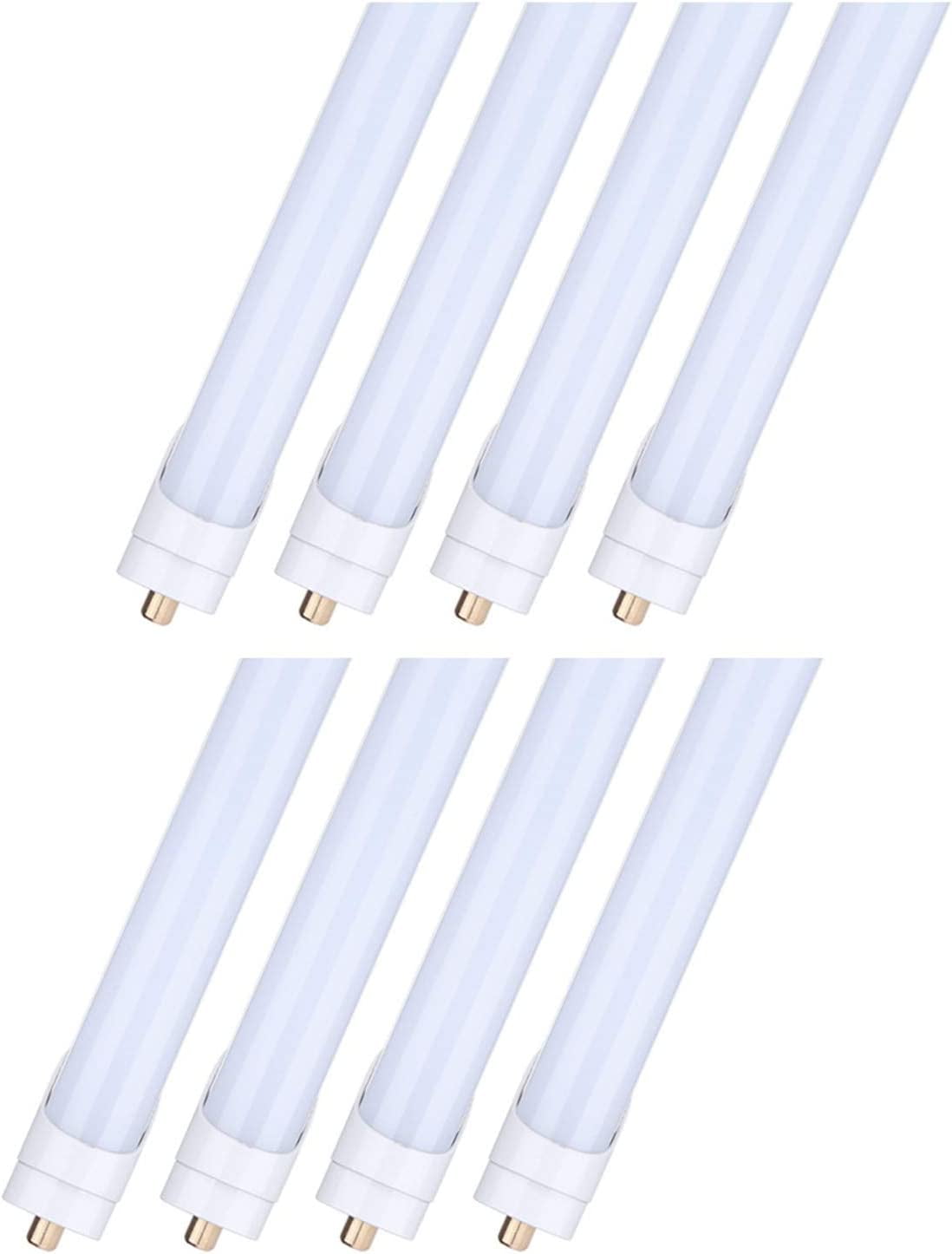 T8 Frosted 8ft Led Light Tube 5000k Single Pin 45W DualEnded Power