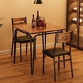 thumbnail image 4 of Dining Table Set for 2, Kitchen Table with Upholstered Chairs Dinning Table Set for Kitchen & Dining Room, Compact Dining Set for Small Spaces (Dining Table with 2 Chairs), 4 of 9