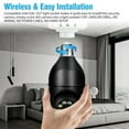 thumbnail image 5 of E27 Light Bulb Camera WiFi Outdoor Indoor 1080p 360 Degree Panoramic Smart Home Security Wireless Smartbulb Cam Dome Surveillance IP HD CCTV Night Vision Lightbulb,Support 5G,Black, 5 of 8