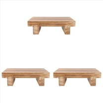 3X Wooden Step Stool for Adults, Bed Stool for High Beds, Kitchen, Bathroom, Closet, Great Wood Step Stool for Adults,3 * stool,Wood color