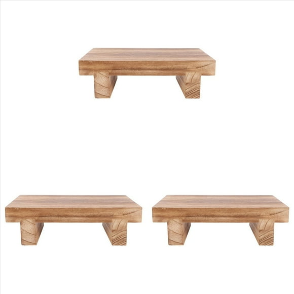 3X Taburete de Madera para Adultos, Taburete de Cama para Altas, Cocina, BañO, Armario, Gran Taburete de Madera para Adultos y NiñOs