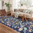 thumbnail image 3 of 3x10 Long Hallway Runner Rug: Washable Wide 10ft Floral Low-pile Carpet For Entryway Kitchen Non Slip Soft Living Room Bedroom Floor Mat Cute Area Rugs Farmhouse Home Decor(3x10/purple), 3 of 8