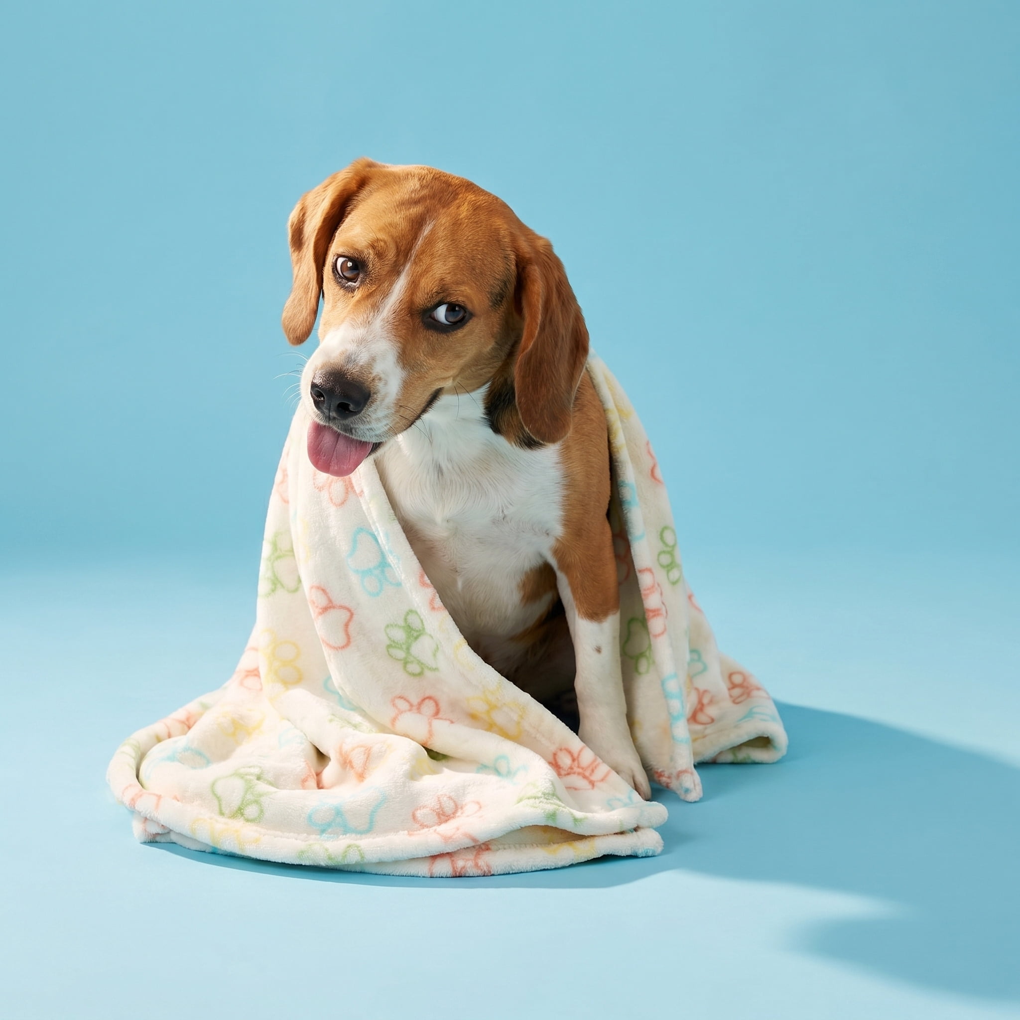 (2 pack) Vibrant Life Pet Throw, Multicolor Paws, 36" x 27"