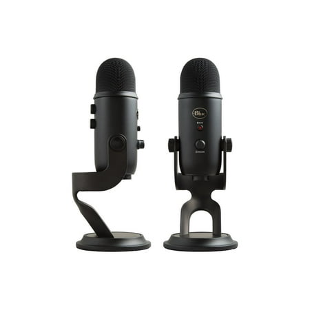 Logitech - Blue Yeti Game Streaming USB Condenser Microphone Kit with Blue VO!CE, Exclusive Streamlabs Themes, Custom Pop Filter