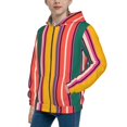 thumbnail image 2 of Kdxio Vertical Stripes Pattern Kids Boys Girls Zip Up Hoodie 3D Printed Hooded Sweatshirt Hoody Coat with Pocket 7-12 Y-Small, 2 of 6