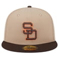 thumbnail image 2 of Men's New Era Khaki San Diego Padres 59FIFTY Fitted Hat, 2 of 6