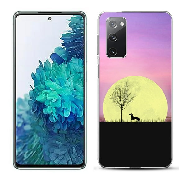 Slim-Fit Gel TPU Phone Case for Samsung Galaxy S20 FE 5G Fan Edition, by OneToughShield ® - Moonlight Dachshund