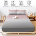thumbnail image 5 of Full Size Fitted Sheet Set - Gradient Pink Grey, 3 Piece Bedding Sets 16" Deep Pocket Fitted Sheet with 2 Pillowcases Modern Abstract Color Ombré Art Brushed Microfiber Hotel Luxury Bed Sheets, 5 of 9