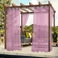 thumbnail image 5 of Leodye Sheer Curtains , Transparent Voile Sheer Curtain Rod Pocket Gauze Drapes for Living Room Bedroom Sliding Glass Door Treatment, 5 of 6