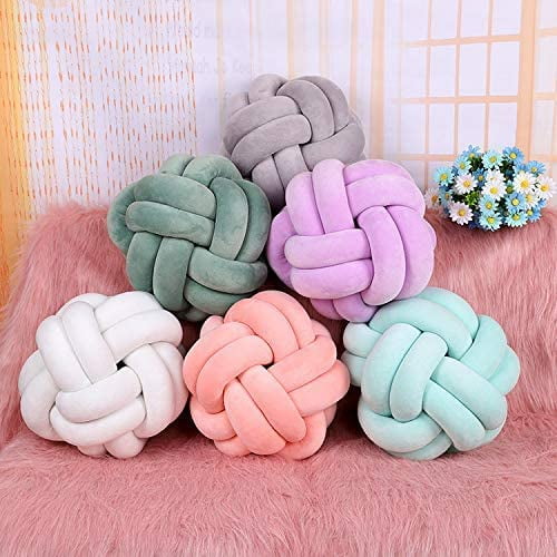 Knot Pillow Hand Knitted Round Knotted Knot Pillow Pillow Baby Bed