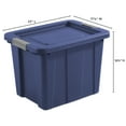 thumbnail image 3 of Sterilite 18 Gallon Latch Plastic Storage Box, Stadium Blue, 3 of 6