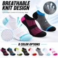 thumbnail image 3 of Athletic Ankle Socks for Men & Women 10 Pairs, Breathable Low Cut Socks with Comfortable Fit for Running & Daily Wear, Black/LemonGreen, Shoe Size 6-9, 3 of 5